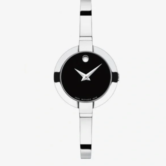 Movado black round dial. New condition. No box! Movado Face – HannoushCapeCod main image 4